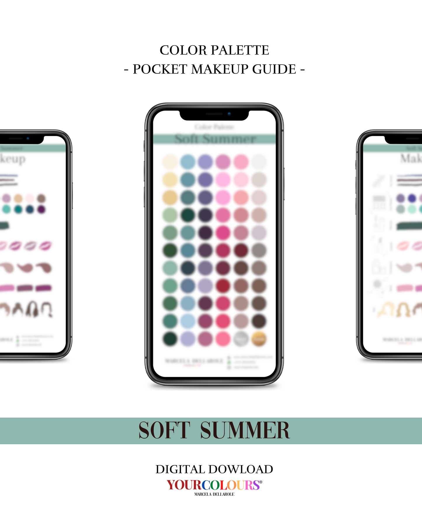 COLOR PALETTE - Soft Summer Pocket Makeup Guide